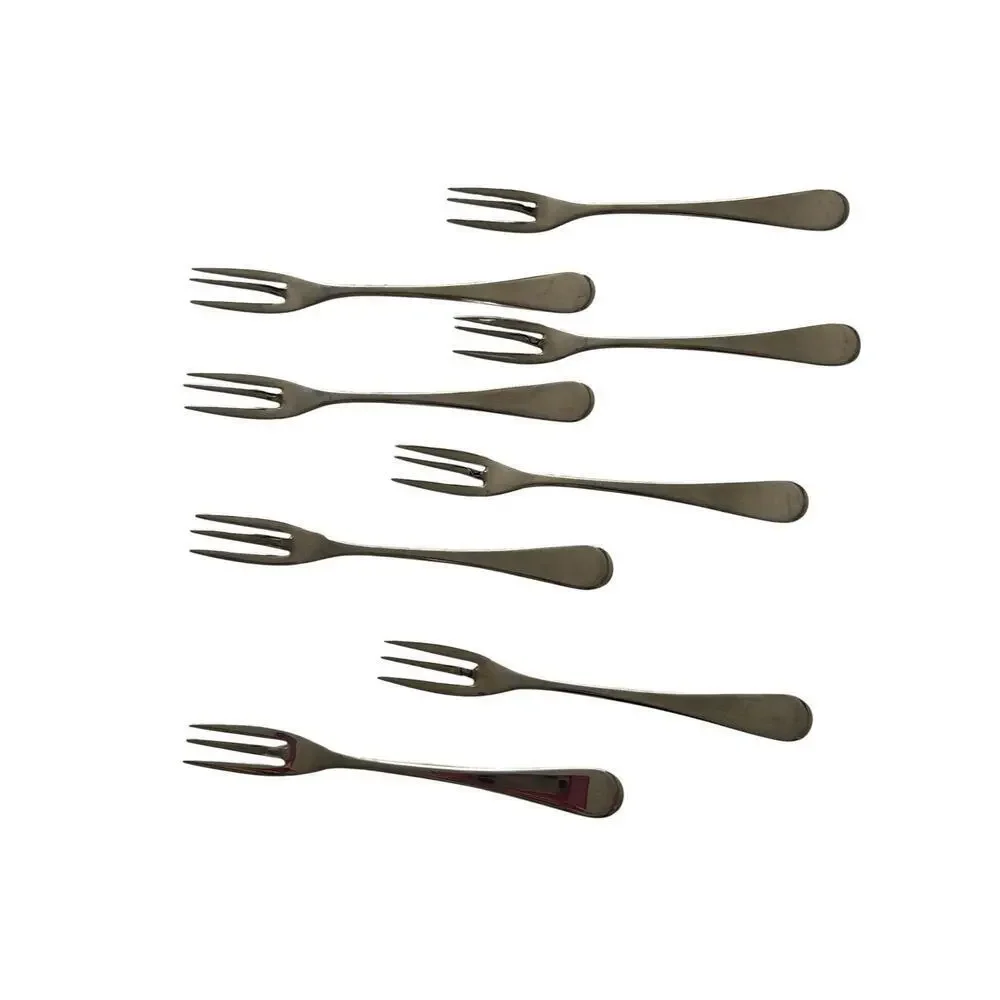 JA Henckels 18/10 Lot Of 8 Cocktail Seafood 3 Prong Forks 6.25” Long